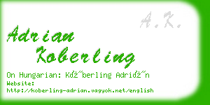 adrian koberling business card